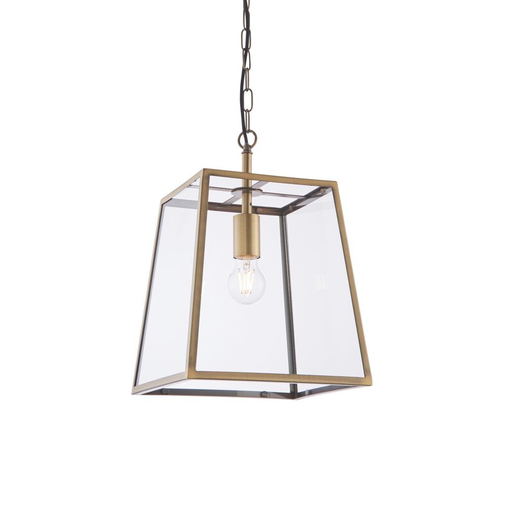 Gallery Direct Hurst Pendant Light Antique Brass | Shackletons