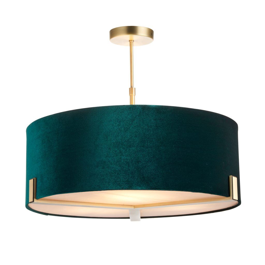 Gallery Direct Hayfield Pendant Light Antique Brass | Shackletons