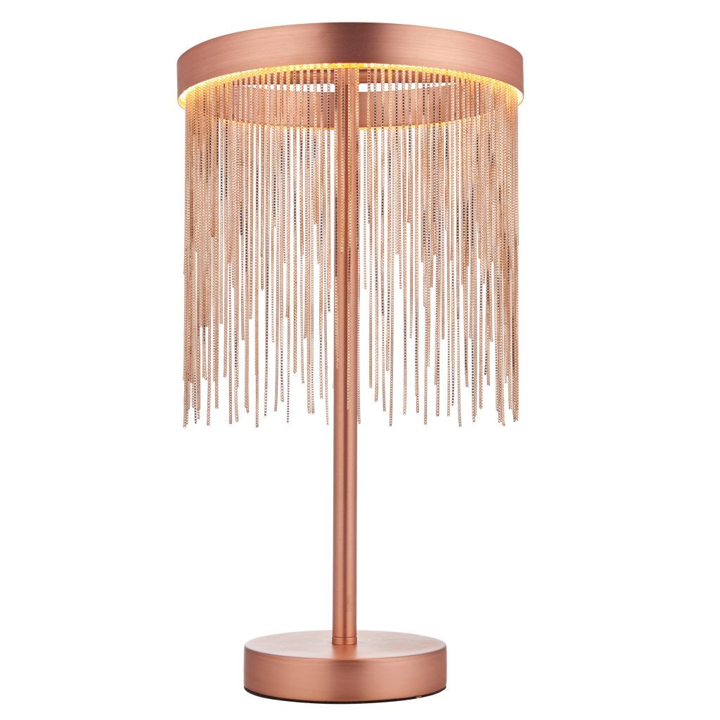 Gallery Direct Zelma 1 Table Lamp Brushed Copper | Shackletons