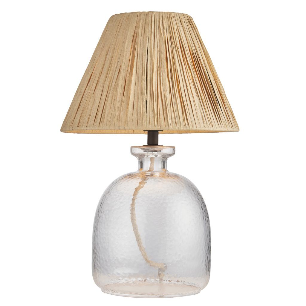 Gallery Direct Lyra Table Lamp Clear  Natural Raffia | Shackletons