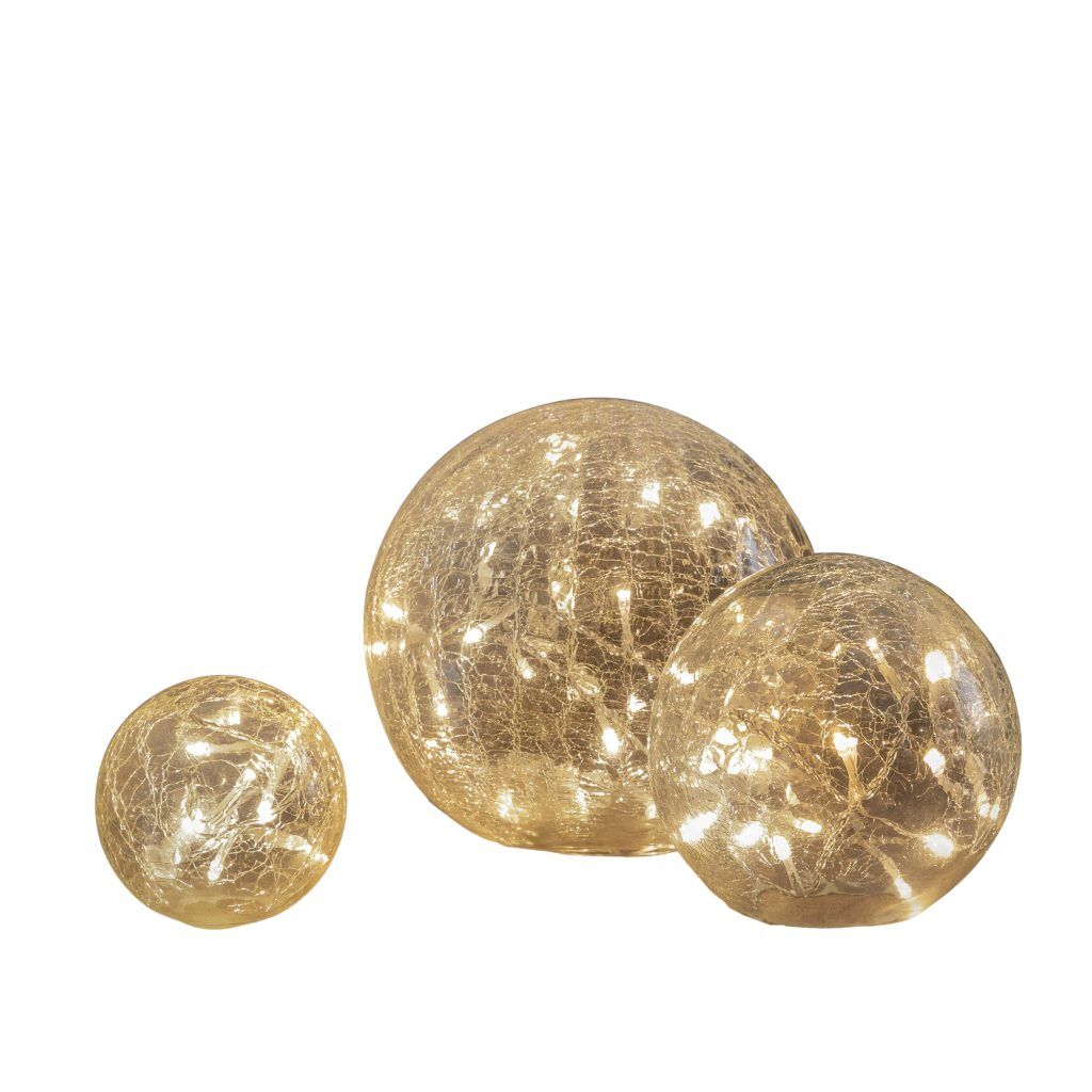 Gallery Direct Crackle Balls 100x150x200mm Clear | Shackletons