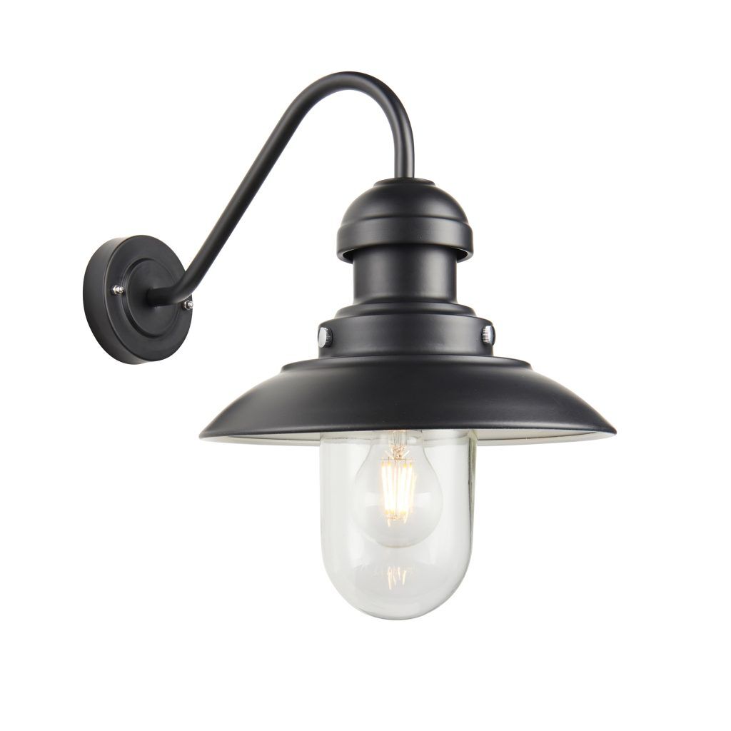 Gallery Direct Hereford Outdoor 1 Wall Light Black 395x347x255mm | Shackletons