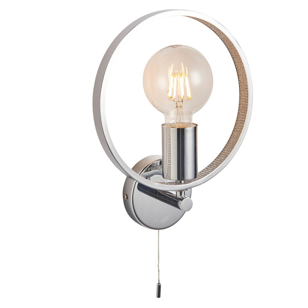 Gallery Direct Merola Bathroom 1 Wall Light Chrome | Shackletons
