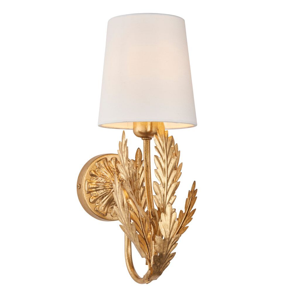 Gallery Direct Delphine 1 Wall Light Gold Leaf | Shackletons