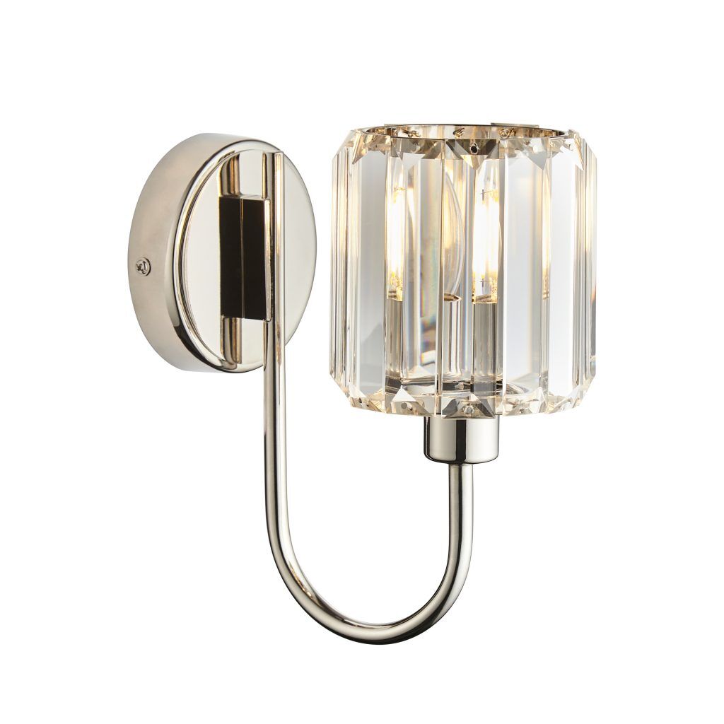 Gallery Direct Berenice 1 Wall Light Bright Nickel | Shackletons