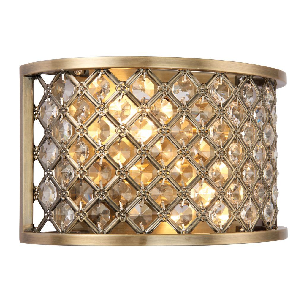 Gallery Direct Hudson Wall Light Antique Brass 150x255mm | Shackletons