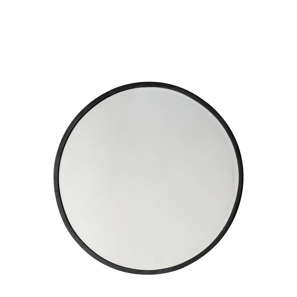 Gallery Direct Higgins Round Mirror Black | Shackletons