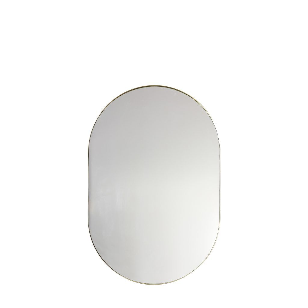 Gallery Direct Hurston Elipse Mirror Champagne | Shackletons