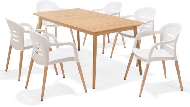 LifestyleGarden Onyx 6 Seat Dining Set White | Shackletons