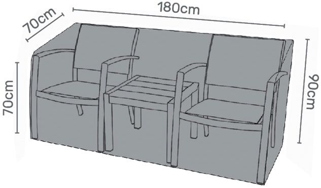 LifestyleGarden Premium Furniture Cover Bistro Set   Grey | Shackletons