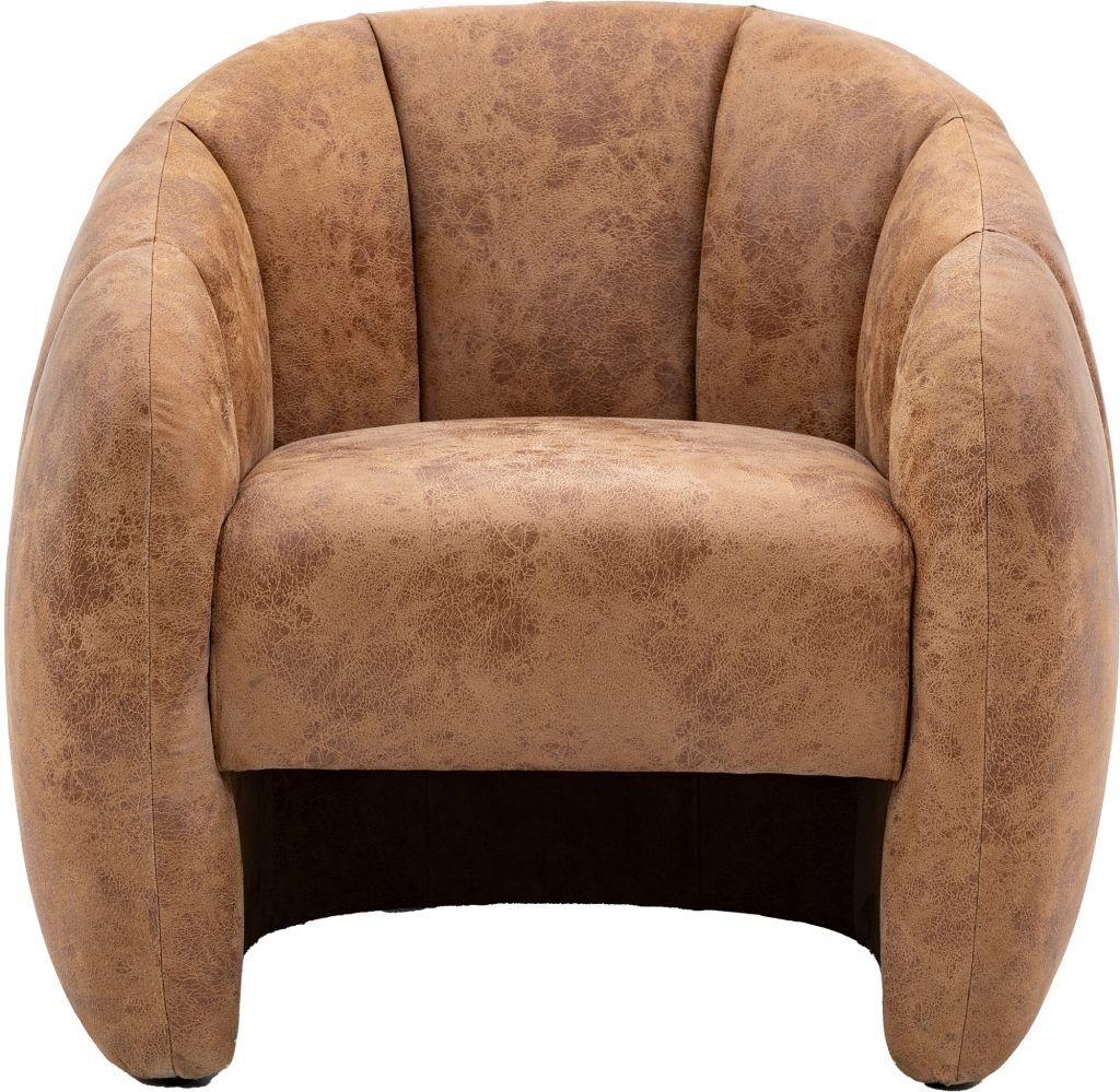 Gallery Direct Atella Tub Chair Antique Tan Leather | Shackletons