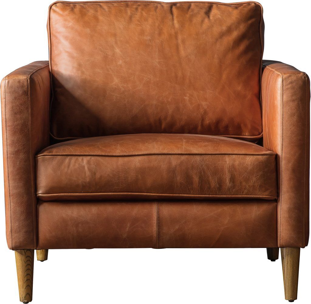 Gallery Direct Osborne Armchair Vintage Brown Leather | Shackletons