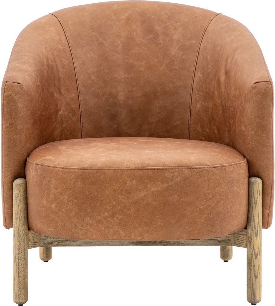 Gallery Direct Tindon Armchair Vintage Brown Leather | Shackletons