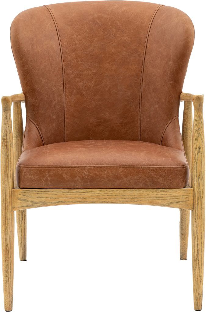 Gallery Direct Tariva Armchair Ant Brown Leather | Shackletons