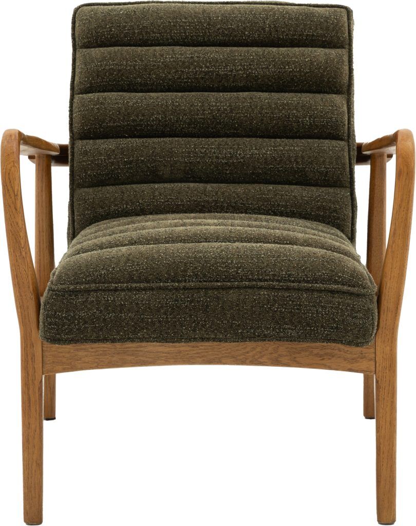 Gallery Direct Datsun Armchair Green Boucle | Shackletons