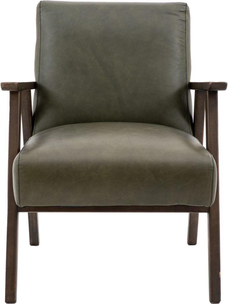 Gallery Direct Neyland Armchair Heritage Green Leather | Shackletons