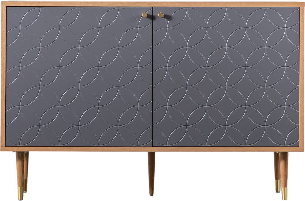 Gallery Direct Newbury 2 Door Cabinet Oak Grey | Shackletons