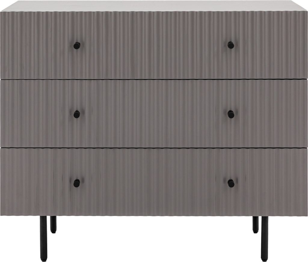 Gallery Direct Buckhurst 3 Drawer Chest Grey | Shackletons