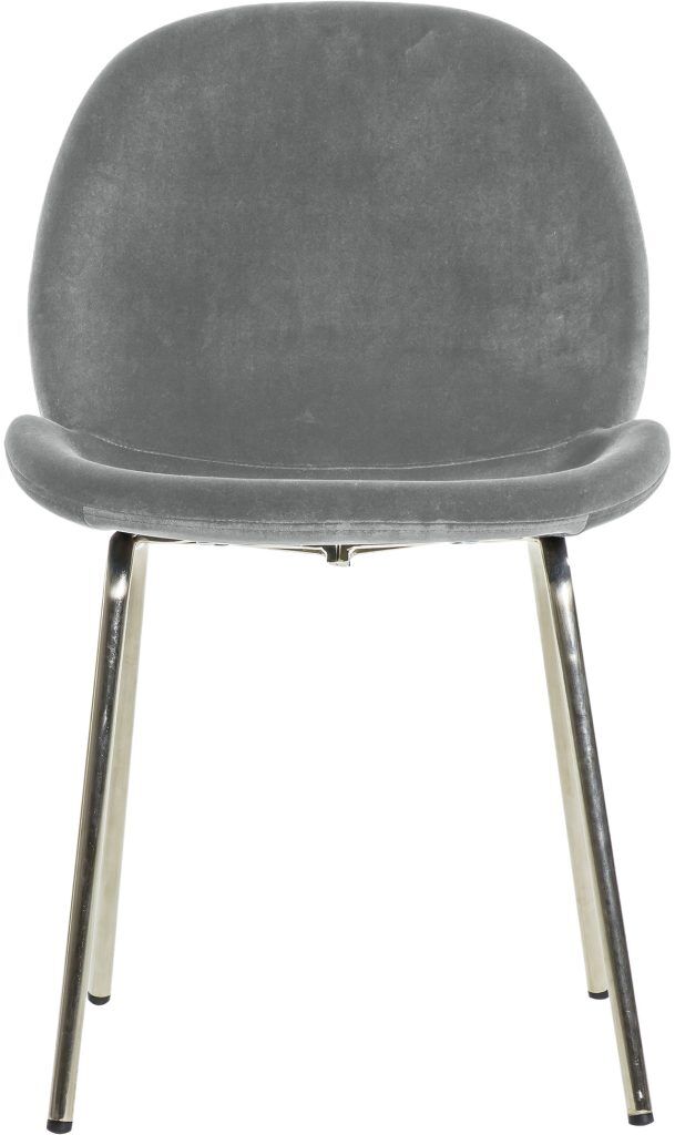 Gallery Direct Flanagan Chair Light Grey Velvet Set of 2 | Shackletons
