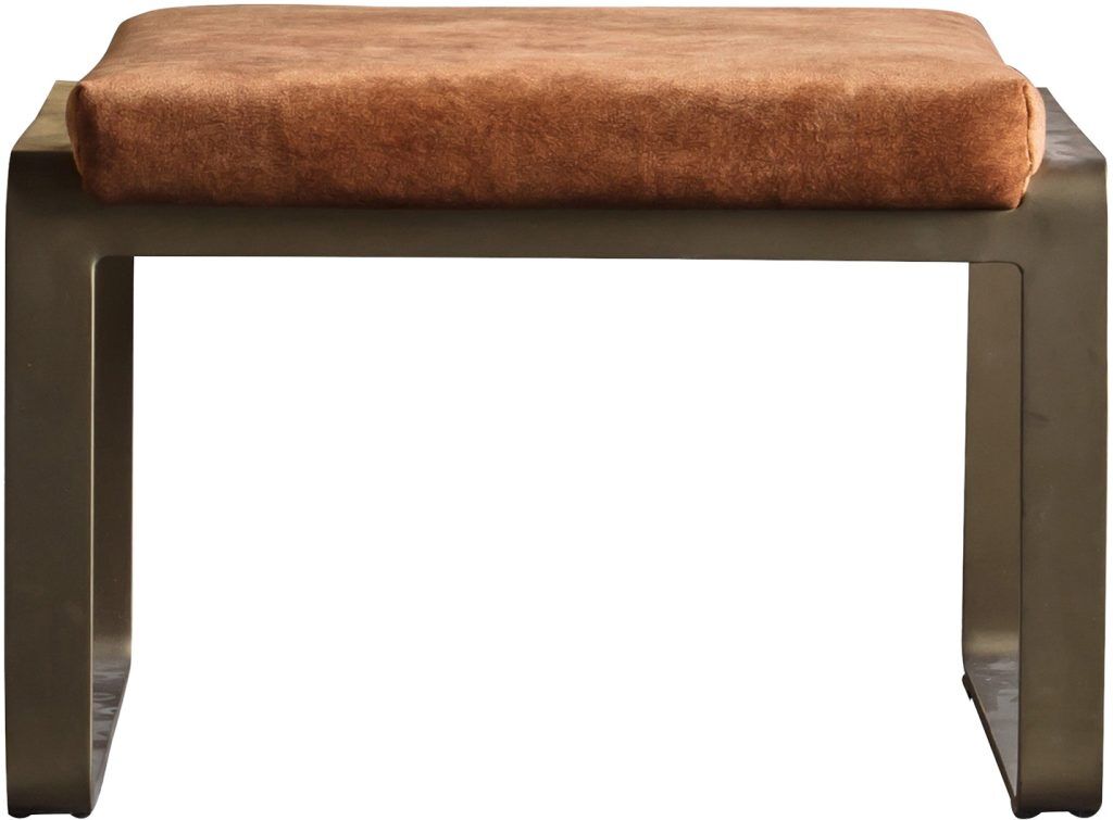 Gallery Direct Fabien Footstool Ochre | Shackletons