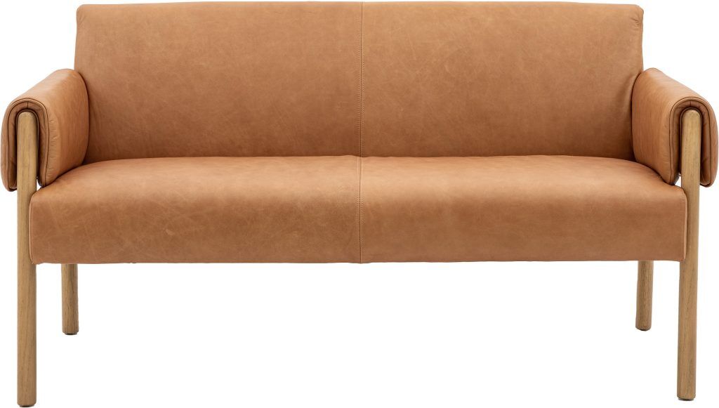 Gallery Direct Stratford 2 Seater Sofa Brown Leather | Shackletons