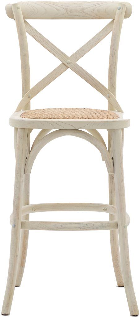 Gallery Direct Cafe Stool WhiteRattan Set of 2 | Shackletons
