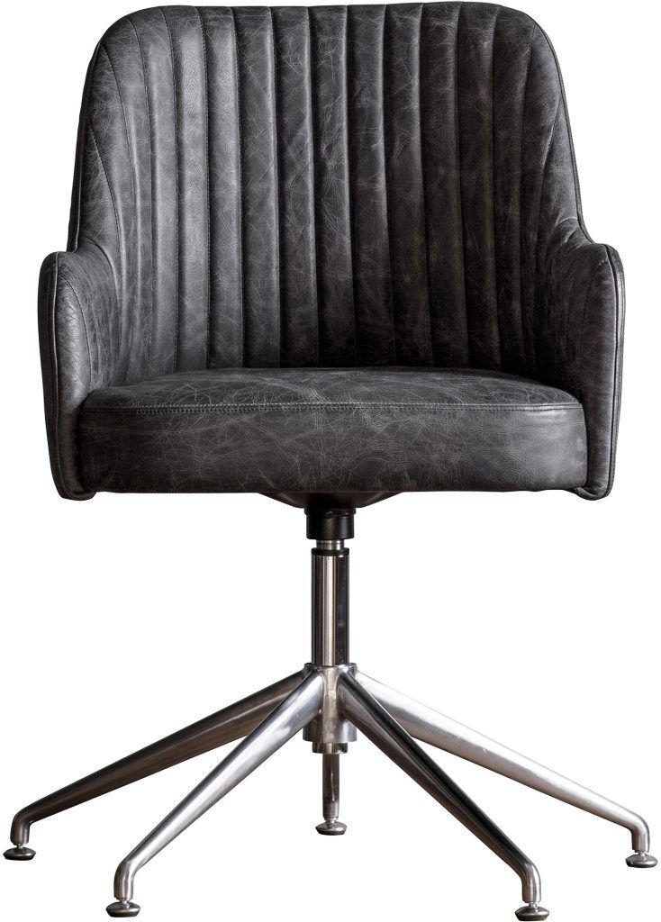 Gallery Direct Curie Swivel Chair Antique Ebony | Shackletons