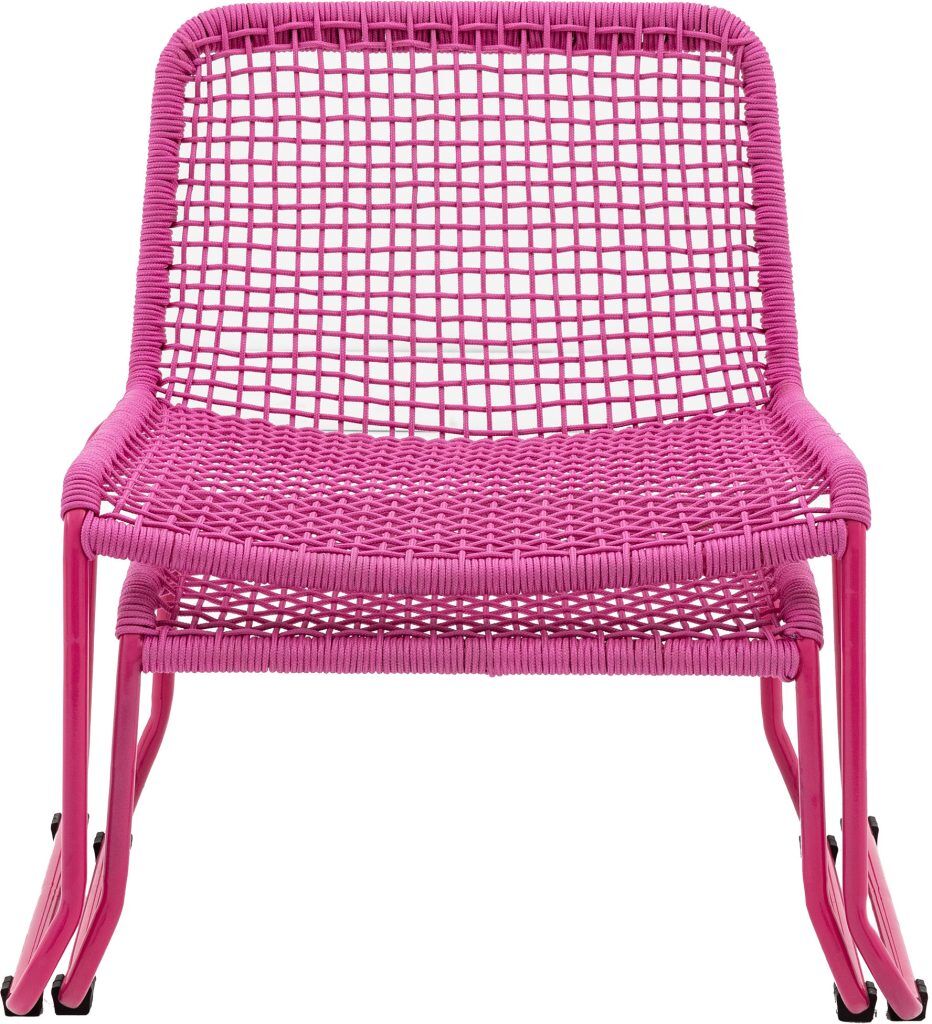 Gallery Garden Sassano Lounge Chair with Footstool Pink | Shackletons