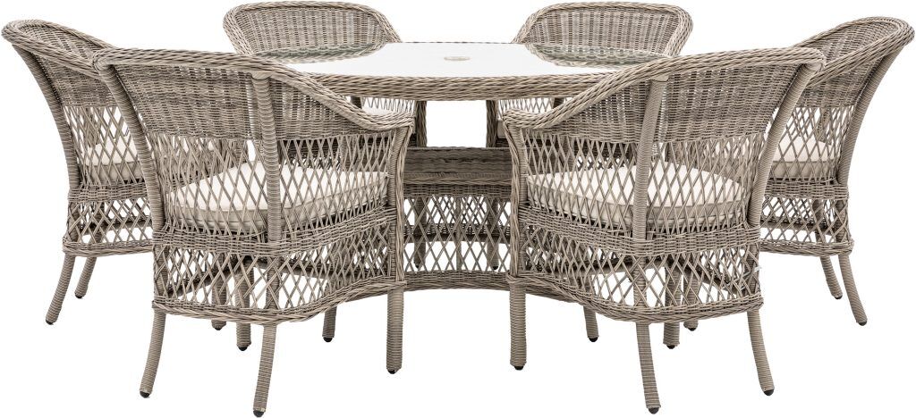 Gallery Garden Menton 6 Seater Round Dining Set | Shackletons