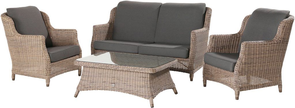 4 Seasons Outdoor Brighton Lounge Set with Footstool in Pure Weave | Shackletons