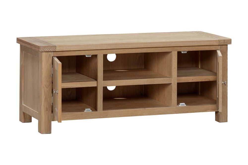 Foxington Large TV Unit   Natural Oak | Shackletons