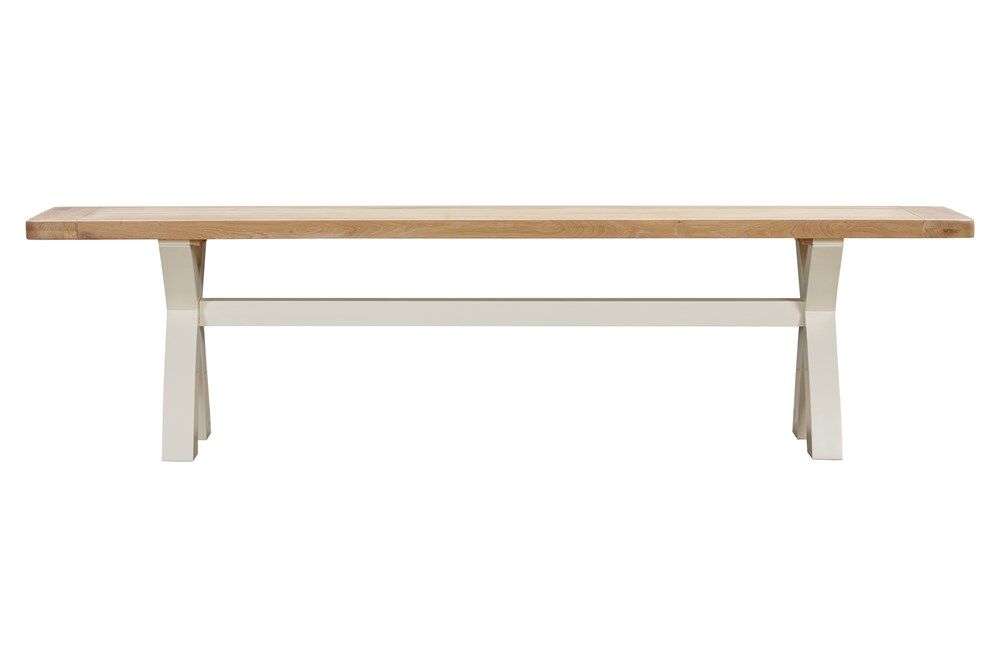 Foxington Cross Leg Dining Bench   OWP Painted | Shackletons