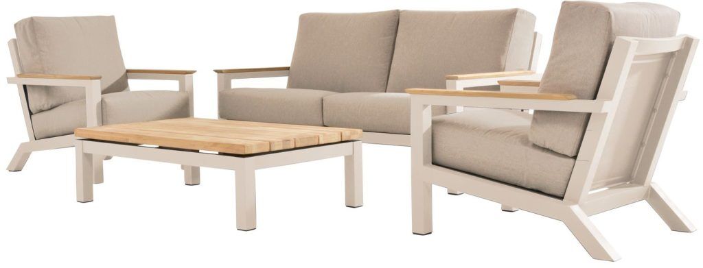 4 Seasons Outdoor Capitol Lounge Set in Latte | Shackletons