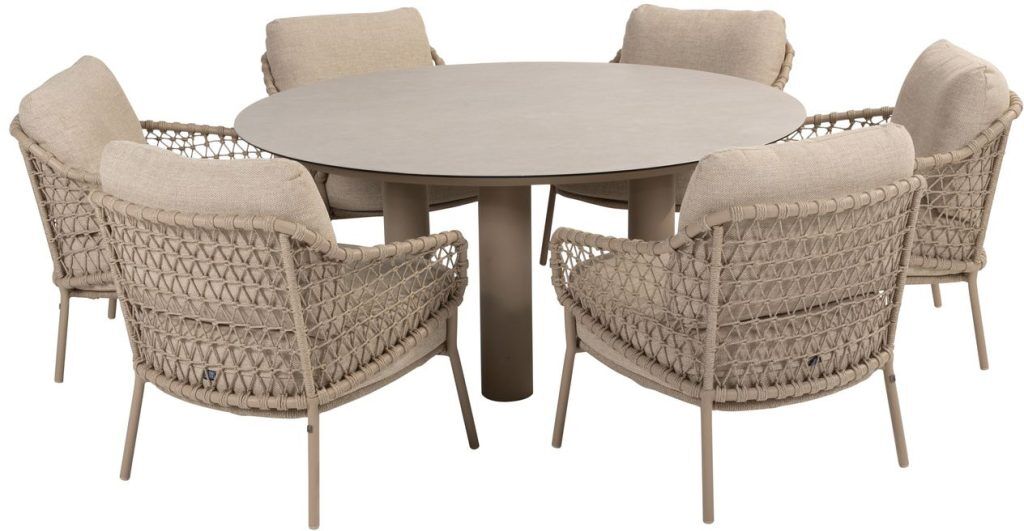 4 Seasons Outdoor Sardinia 6 Seat Round Dining Set | Shackletons