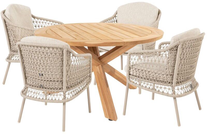 4 Seasons Outdoor Puccini 4 Seat Dining Set | Shackletons