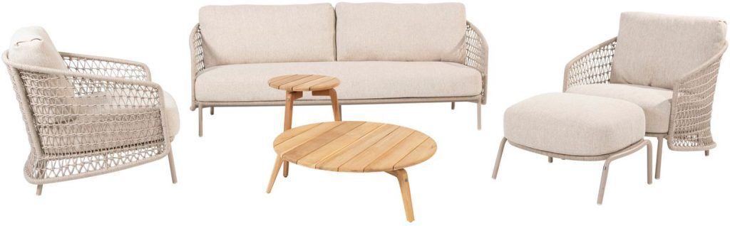 4 Seasons Outdoor Puccini Zucca Lounge Set with Footstool | Shackletons