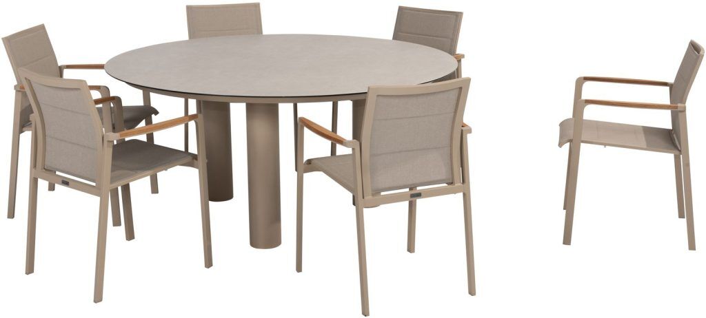 4 Seasons Outdoor Cortina 6 Seat Round Dining Set | Shackletons