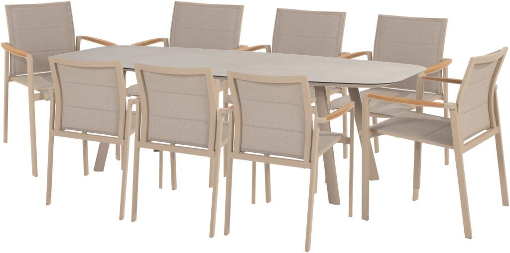 4 Seasons Outdoor Cortina 8 Seat Rectangular Dining Set | Shackletons