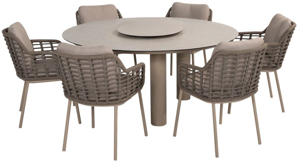 4 Seasons Outdoor Puglia 6 Seat Round Dining Set | Shackletons