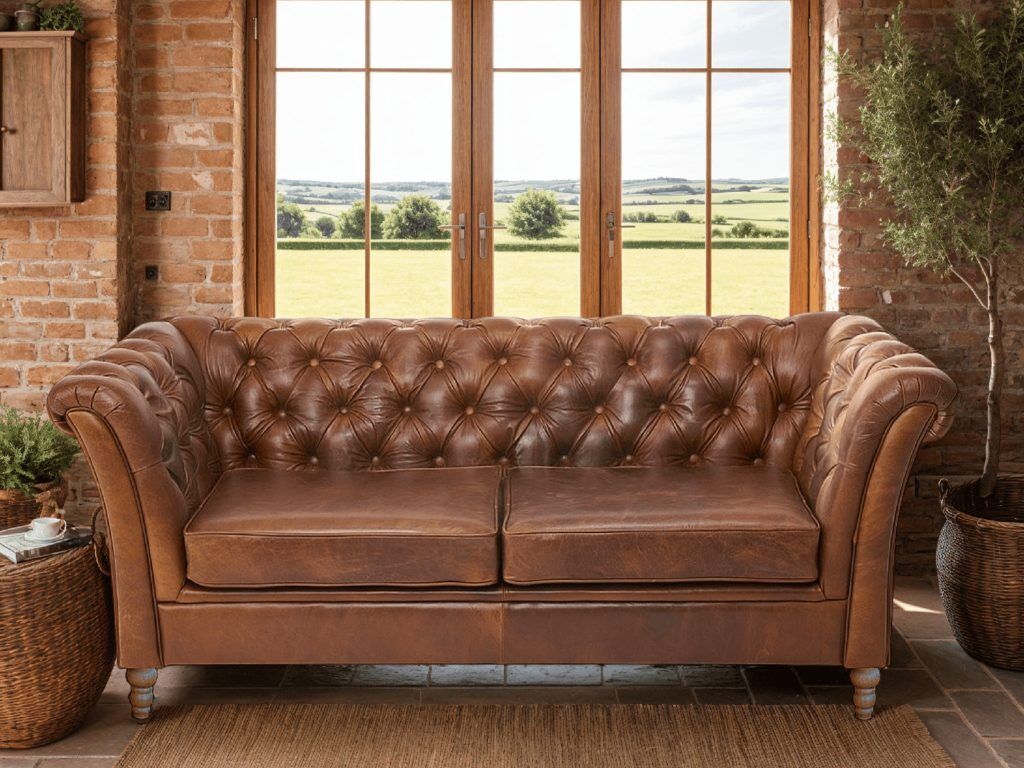 Vintage Sofa Company Granby 2 Seater Sofa   Fast Track Tan Leather | Shackletons