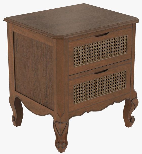 Laura Ashley Montpellier 2 Drawer Bedside Chest in Walnut | Shackletons