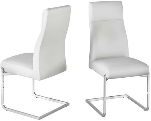 Set of 2 Torelli Dante Leather Effect Dining Chairs in White | Shackletons