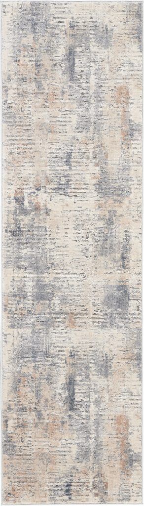 Nourison Rugs   Rustic Textures Runner RUS05 Rug in Beige  Grey   23m x 066m | Shackletons