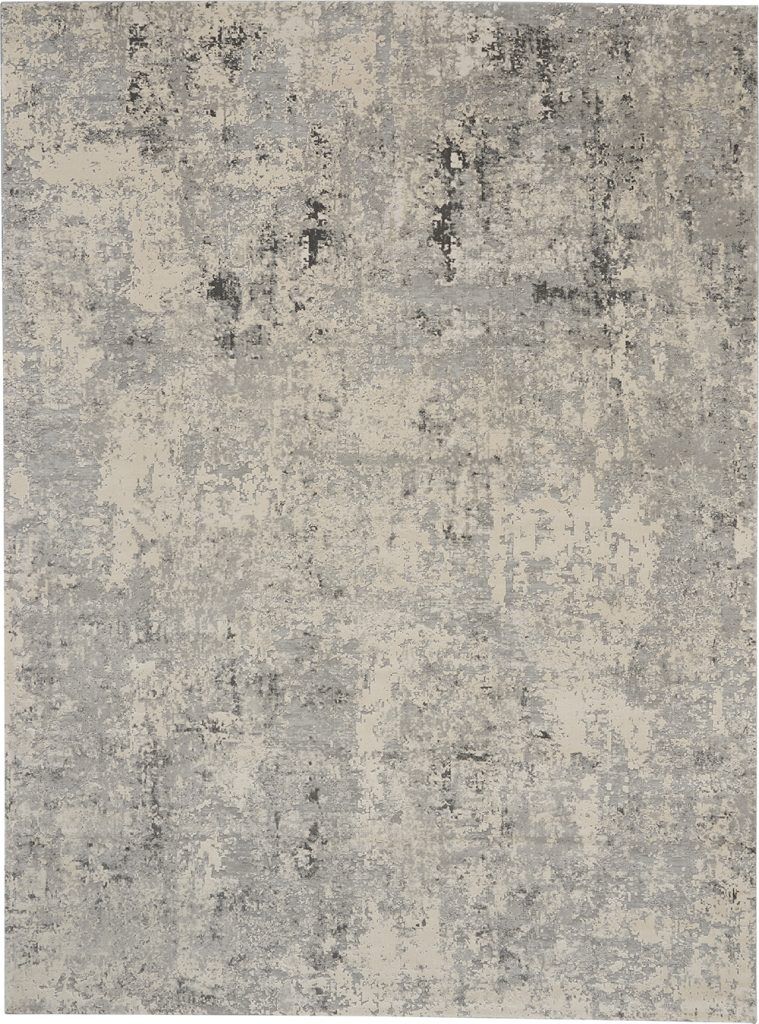 Nourison Rugs   Rustic Textures Rectanglular RUS07 Rug in Grey  Beige   39m x 28m | Shackletons