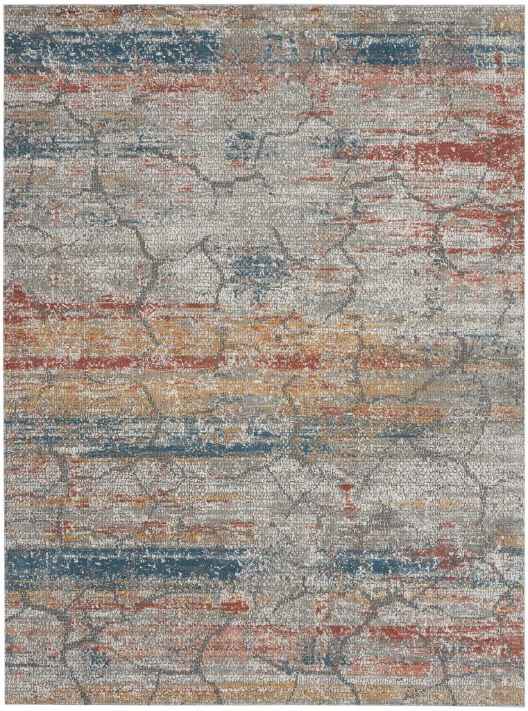 Nourison Rugs   Rustic Textures Rectanglular RUS11 Rug in Multicolour   39m x 28m | Shackletons