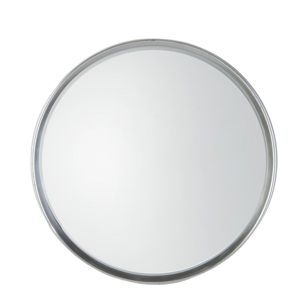 Gallery Direct Harvey Round Mirror Silver | Shackletons