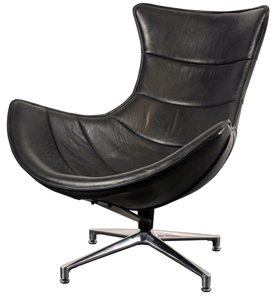 Carlton Furniture   Costello Chair   Black Leather | Shackletons