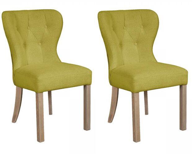 Pair of Carlton Furniture   Abby Buttoned Chairs   Juniper Linnet | Shackletons