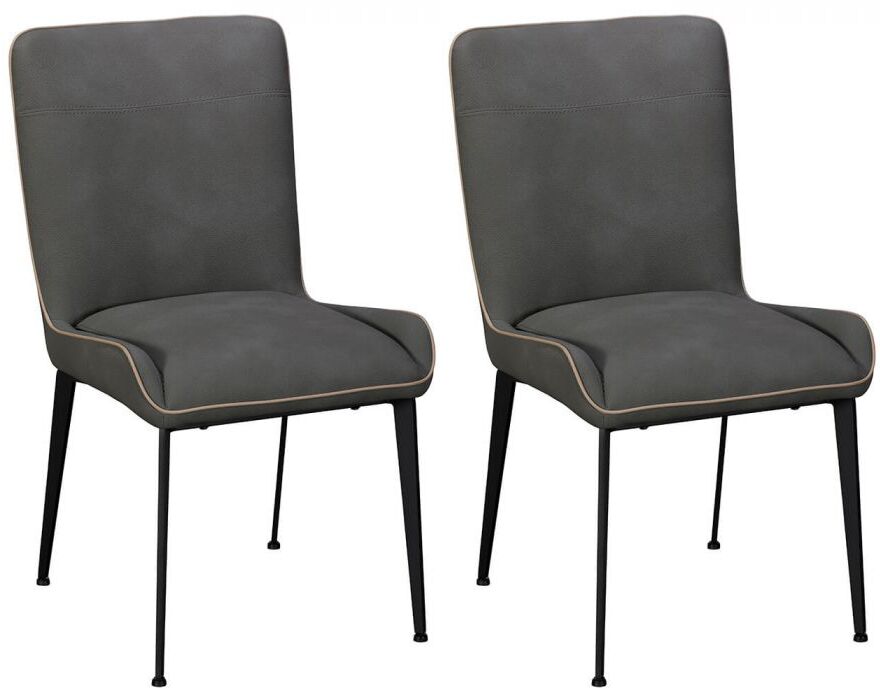 Pair of Baker Rebecca Dining Chairs Anthracite | Shackletons