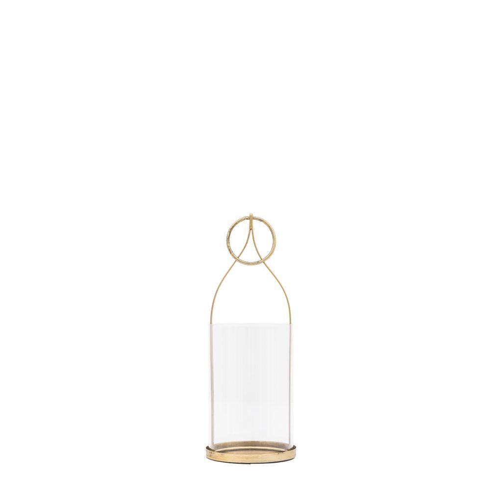 Gallery Direct Kyra Lantern Small Antique Gold | Shackletons